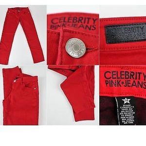 Celebrity Pink Jeans Skinny Size 5S-RED